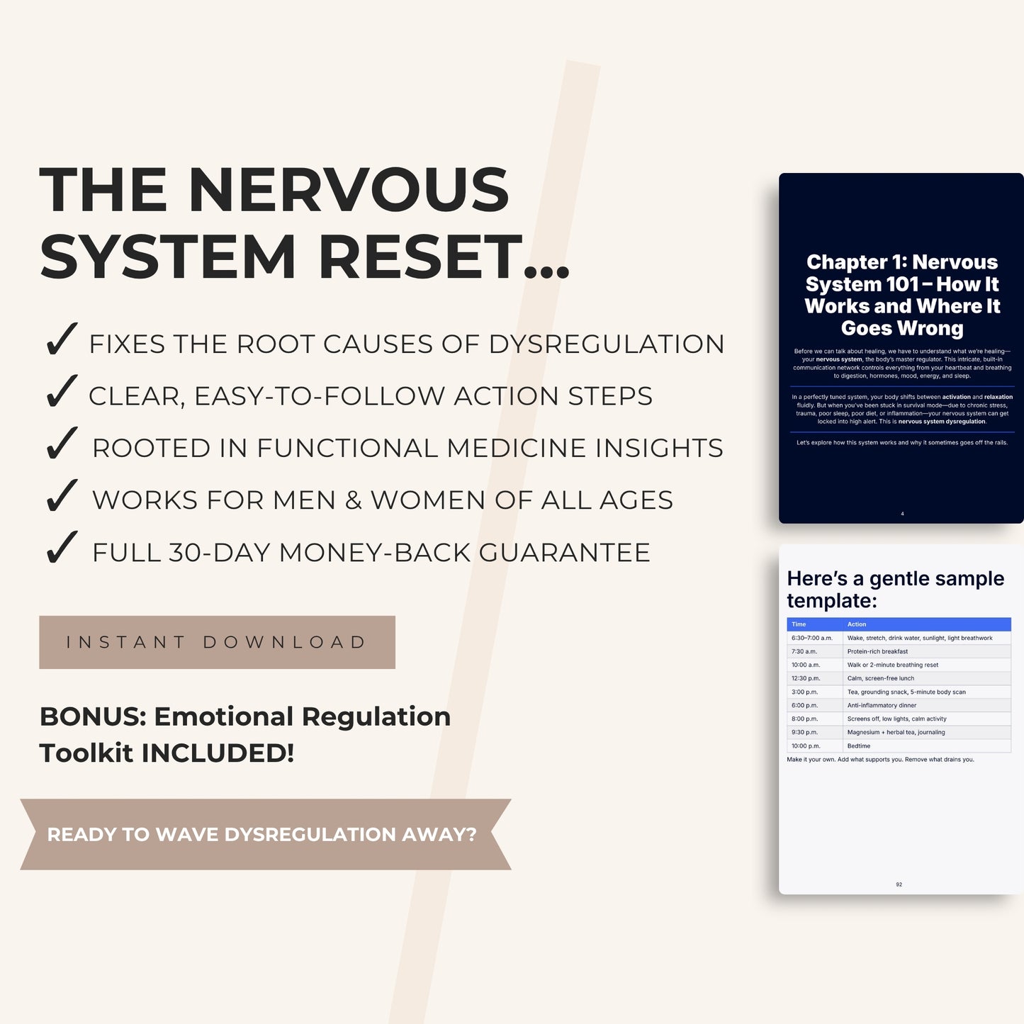 The Nervous System Reset: How to Heal Stress, Anxiety, and Burnout Naturally In 30 Days